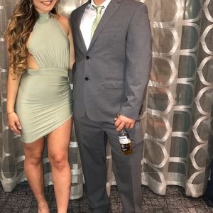 Ralph lauren heather grey suit set